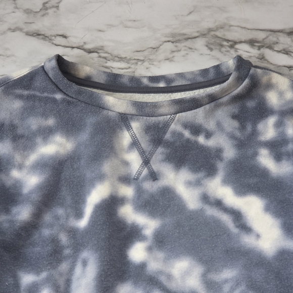 Women's Blue And White Tie-Dye Sweatshirt - Picture 2 of 4